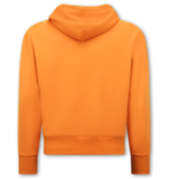 TONY BACKER Basic Oversize Fit Hoodie - Orange
