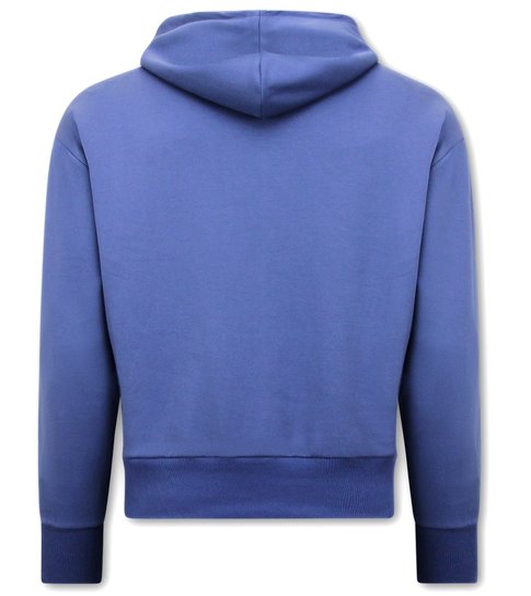 TONY BACKER Basic Oversize Fit Hoodie - Navy