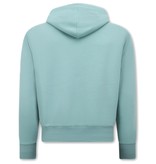 TONY BACKER Basic Oversize Fit Hoodie - Mint