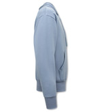 TONY BACKER Basic Oversize Fit Hoodie - Blauw