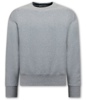 TONY BACKER Basic Oversize Fit Sweatshirt- Grijs