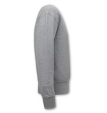 TONY BACKER Basic Oversize Fit Sweatshirt- Grijs