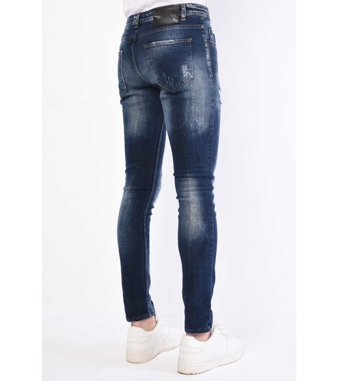 Local Fanatic Donkerblauwe Slim Fit Heren Jeans - 1065 - Blauw