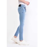 Local Fanatic Heren Slim Fit Jeans met Scheuren - 1058 - Blauw