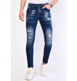 Local Fanatic Blauwe Heren Jeans met Verfspetters - 1060 - Blauw