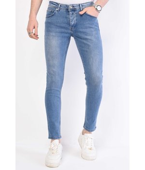 TRUE RISE Slim Fit Jeans Heren Stretch Broek - DC-015 - Blauw