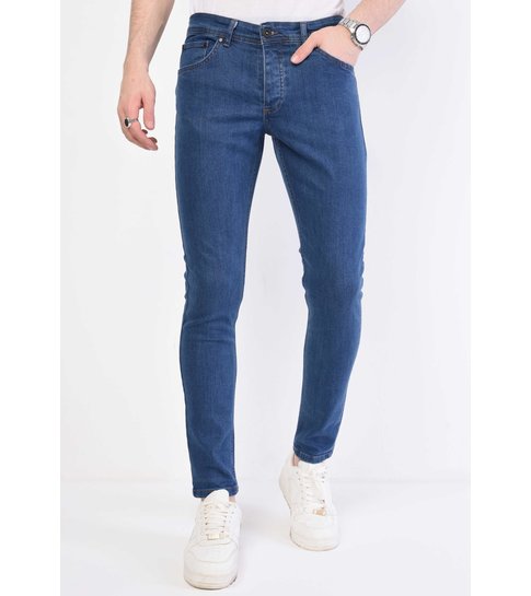 TRUE RISE Heren Klassieke Spijkerbroek Slim Fit - DP/S-71 NW - Blauw