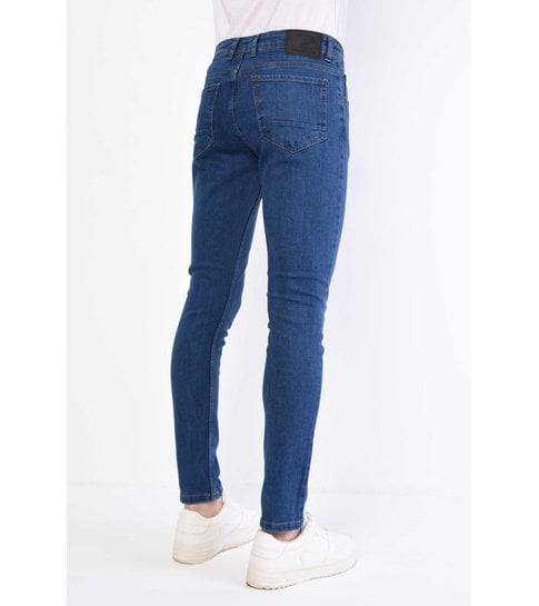 TRUE RISE Heren Klassieke Spijkerbroek Slim Fit - DP/S-71 NW - Blauw