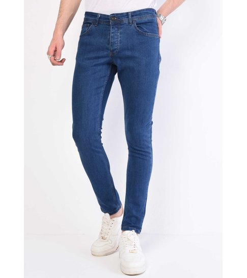 TRUE RISE Heren Klassieke Spijkerbroek Slim Fit - DP/S-71 NW - Blauw