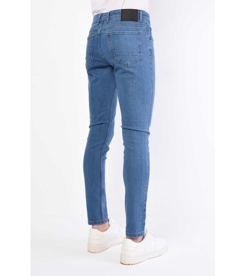 TRUE RISE Heren Slim fit Klassieke Spijkerbroek - DP/S-55 NW - Blauw