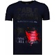 Pablo Escobar Narcos - Rhinestone T-shirt - Zwart/Navy