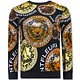 Heren Sweater met Print - Leeuw Head - 3727 - Zwart