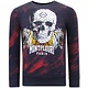 Heren Sweater met Print - Skull Tiger - 3680 - Rood