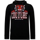 Heren Hoodie met Print - Tiger Head - 3679 - Zwart