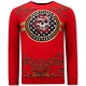 Heren Sweater met Print - Snake Skull - 3674 - Rood