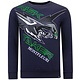 Heren Sweater met Print - Eagle Head - 3645 - Blauw