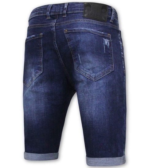 Local Fanatic Korte Spijkerbroek Heren Stretch -1001-SH- Blauw