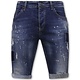 Korte Broek Slim fit Heren met Gaten -1026-SH- Blauw