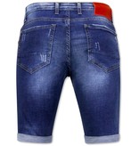 Local Fanatic Mannen Korte Broek met Gaten -1030-SH- Blauw