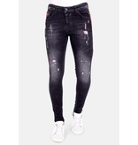 Local Fanatic Exclusive Jeans met Scheuren Heren  - 1012 - Zwart