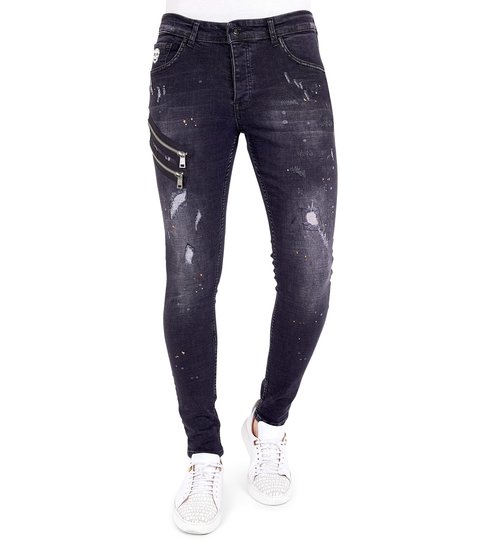 Local Fanatic Exclusieve Slim Fit Jeans Stretch Heren - 1007- Zwart