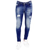 Local Fanatic Exclusieve Jeans met Verfspatten Heren - 1010 - Blauw