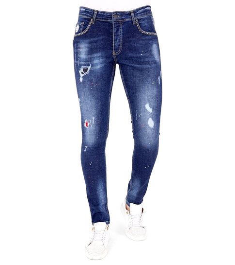 LF Exclusieve Heren Jeans met Studs - 1025 - Blauw