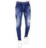 LF Exclusieve Heren Jeans met Verfspetters - 1026 - Blauw