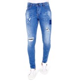 LF Exclusieve Jeans met Verfspatten Heren - 1031- Blauw