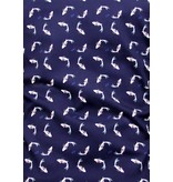 TONY BACKER Luxe Heren Overhemd met Goudvis Print - Slim Fit -3101 - Navy