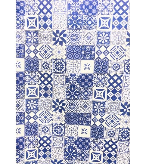 TONY BACKER Luxe Trendy Overhemden Heren -  Digitale Print - 3055 - Blauw