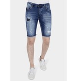 Local Fanatic Korte Broek met Verfspatten Heren - 1043 - Blauw