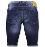 Local Fanatic Korte Heren Broek met Verfspatten - 1051 - Blauw