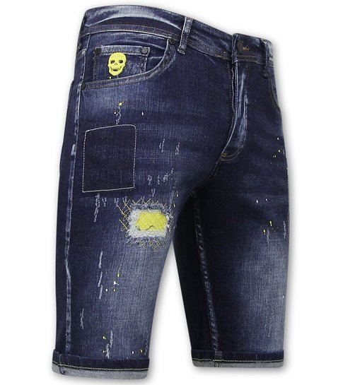Local Fanatic Jeans Short Heren Stretch - 1052 - Blauw