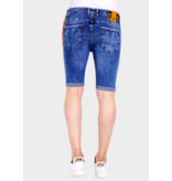 Local Fanatic Exclusieve Korte Spijkerbroek Heren Stretch - 1014 - Blauw