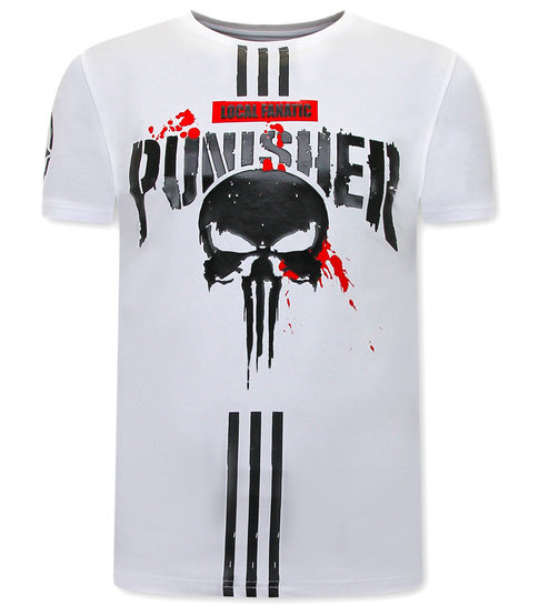 Local Fanatic Punisher T-shirt Heren - Wit