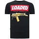 Stoere T shirts Heren  - Loaded Gun  - Zwart