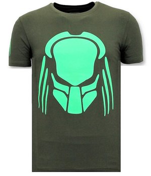 Local Fanatic T-shirt Heren met Print - Predator Neon Print - Groen