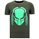 T-shirt Heren met Print - Predator Neon Print - Groen