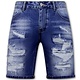 Korte Spijkerbroek met Gaten - Denim Short - 953NW - Blauw