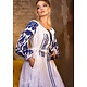 Lange  Luxe  Dames  Jurk - 22160 - Blauw