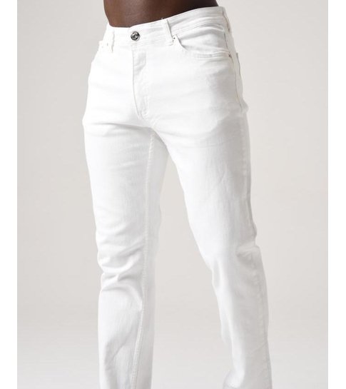 TRUE RISE Jeans Broeken Heren Regular Fit - DC-035 - Wit