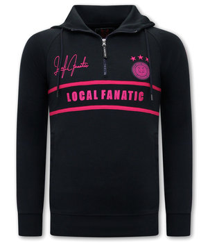 Local Fanatic Heren Training Sweater - Double Line Signed - Blauw / Roze