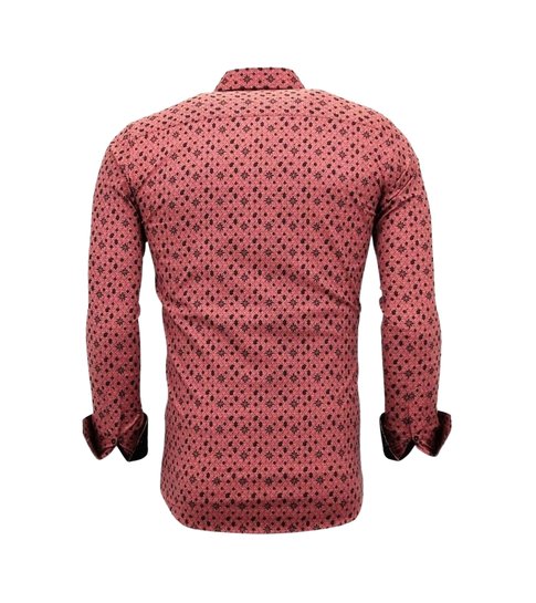 TONY BACKER Zakelijke Heren Overhemd -  Slim Fit - 3044 - Rood