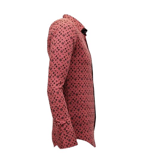 TONY BACKER Zakelijke Heren Overhemd -  Slim Fit - 3044 - Rood