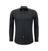 TONY BACKER Zakelijke Overhemden Heren - Slim Fit - 3097 - Zwart