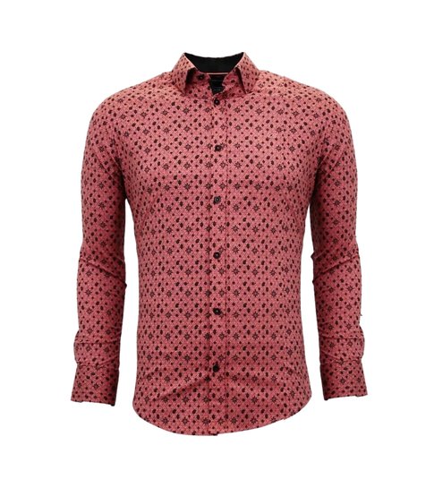 TONY BACKER Zakelijke Heren Overhemd -  Slim Fit - 3044 - Rood