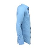 TONY BACKER Slim Fit Overhemd Mannen - Blanco Blouse  - 3040 - Licht Blauw