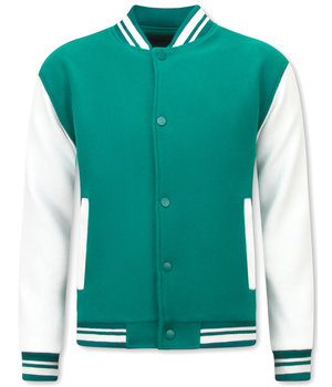 ENOS Collegejassen Heren Classic - LK-7065 - Groen