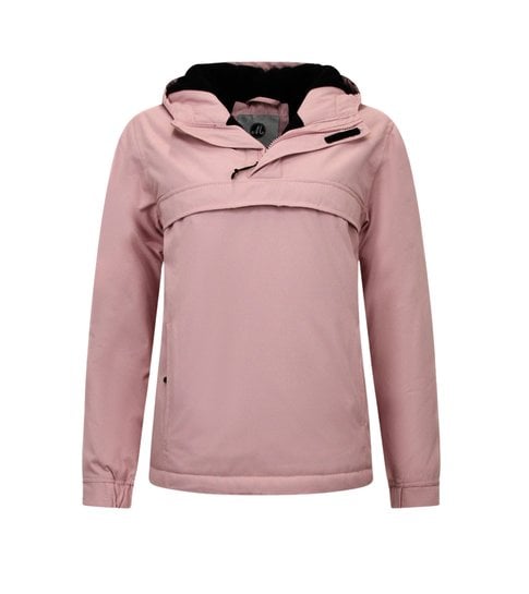 MATOGLA Dames Anorak Jas Voor Over het Hoofd – Roze